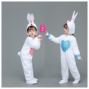 六一儿童小兔子表演服小白兔舞蹈服幼儿卡通服亲子演出服