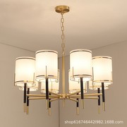 新中式吊灯简约大气家用日式餐厅，卧室客厅吊灯设计师个性美式灯具