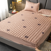 床笠单件夹棉加厚席梦思，床垫保护套定制防滑固定床罩全包防尘罩套