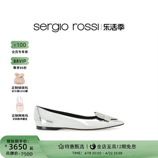 sergiorossisr女鞋，sr1系列水晶钻饰平底鞋