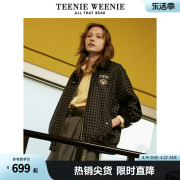 TeenieWeenie小熊2024年美式复古髦宽松格纹外套美拉德女装小个子