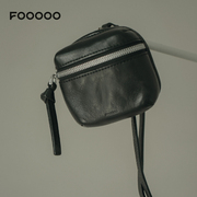 FOOOOO植鞣系列 「迷你耳机包」简约复古拉链牛皮手拿斜挎小小包