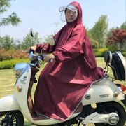 双帽檐有袖雨衣电动车加大加厚雨衣带，袖成人雨披男女士摩托车雨衣