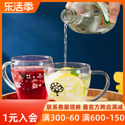 姆明Moomin日本进口耐热玻璃杯马克杯礼盒装杯子家用水杯透明卡通