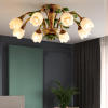 美式吸顶灯现代简约欧式复古客厅灯法式田园创意花朵卧室餐厅灯具