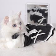 猫咪衣服秋季小猫的宠物女仆装布偶，猫猫英短可爱公主裙女薄款裙子
