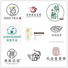 招牌logo设计企业品牌图标茶叶茶社茶园茶楼门头字体定制卡通标志