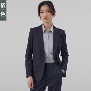 宿·色小西装外套女春秋职业商务正装工作服套装修身面试高端穿搭