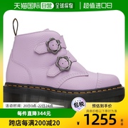 香港直邮潮奢 Dr. Martens 马丁大夫 女士紫色 Devon Flower 踝靴