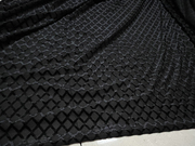 22 高弹力镂空金丝绒时装布料 黑色菱形不倒绒面料 连衣裙DIY