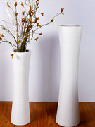 陶瓷落地大花瓶现代时尚简约客厅摆件干花中式创意白色插花花器
