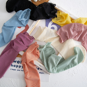 网纱袜子女中筒堆堆袜夏季超薄透明丝袜日系花边仙女百搭彩色潮袜