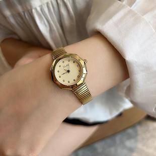 女士手表款钢表带小金表ins风手链表轻奢气质手表诗高迪时尚