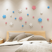 小花客厅卧室温馨床头，沙发背景墙3d立体墙贴画，房间布置自粘装饰品