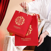 新年婚庆喜糖袋子伴手礼大号结婚糖包装手提回礼袋婚礼用品