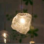 北欧个性艺术吊灯创意冰块玻璃吊灯 LED时尚吧台灯餐厅吊灯玄关灯