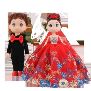 婚车娃娃一对插件结婚装饰用品情侣，婚纱公仔对婚车花小人娃娃玩偶