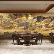中式清明上河图壁画电视背景墙壁纸客厅古典大气大型立体自粘墙贴