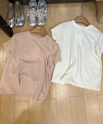 UNCLE BE夏季韩版简约小标短袖t恤女修身正肩纯色圆领体恤衫