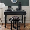 法式复古雕刻实木书桌，欧式美式轻奢写字台，现代简约黑色艺术电脑桌
