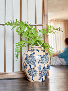 新中式青花瓷花瓶室内客厅玄关装饰摆件电视柜插花陶瓷，花器摆设