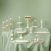 欧式复古白色甜品台摆件婚礼摆台装饰展示架纸杯蛋糕架子茶歇托盘