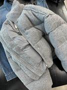 韩版高级感灰色棉服女冬季2023宽松短款立领，加厚保暖百搭外套