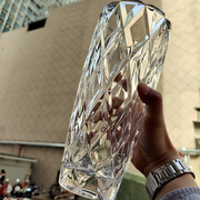 极简风格北欧花瓶水晶玻璃插花瓶大号