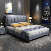 林氏家居意式现代简约轻奢免洗科技布床，双人床1.8米1.5米主次卧室