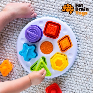 fatbrain儿童森林早教益智形状配对玩具，智库婴数学色彩认知10个月
