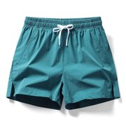 夏季男士健身运动跑步短裤薄款透气速干裤热裤三分裤沙滩裤男裤子