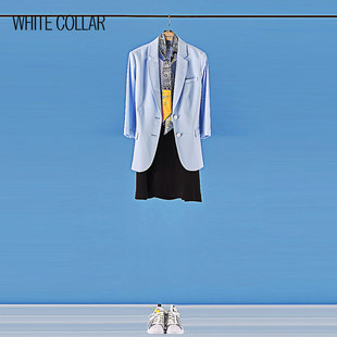 白领女装丝光棉西服领拱针七分袖西服上衣SIGMIAN19-601