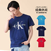 Calvin Klein/凯文克莱CK夏季男士休闲圆领打底衫logo印花短袖T恤