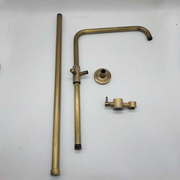 全铜淋浴管仿古铜花洒升降杆铜管直管6分复古色花洒管淋浴杆通用