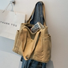 大包帆布手提包单肩大容量，韩版学生书包ol文件包简约(包简约)时尚女包