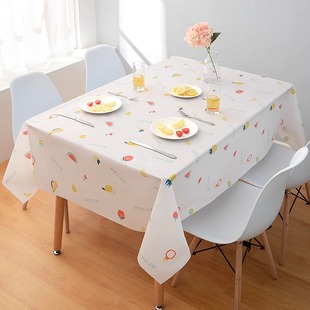 桌布防水防油免洗pvc餐桌垫书桌，ins学生北欧长方形家用茶几布布艺(布布艺)