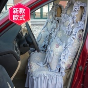订制女神欧式杭绣提花雪尼尔，四季通用全包汽车，座垫套女花边车坐垫