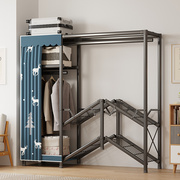 衣柜家用卧室全钢架可折叠简易布衣橱(布衣橱，)结实耐用免安装双人出租房用
