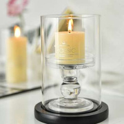 欧式玻璃烛台蜡烛烛光晚餐西餐浪漫装饰摆件创意烛台蜡烛家用个性