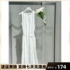 令麦檬商场同款2024春夏，白色天丝无袖，吊带连衣裙女裙子5f4191941