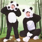 大熊猫套装演出服男女儿童功夫熊猫宝宝卡通动物人偶造型表演服装
