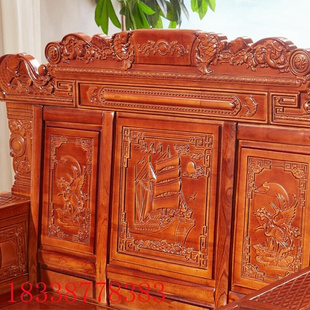 实木沙发简约现代冬夏两用红椿，木仿古农村经济型三人客厅木质家具