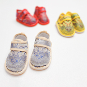 男女宝宝周岁鞋手工布鞋婴儿唐装，鞋硬底学步鞋中式防滑老北京布鞋