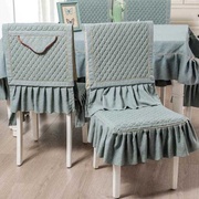 桌套椅套套装家用餐桌椅子套罩现代简约时尚简约餐椅桌布