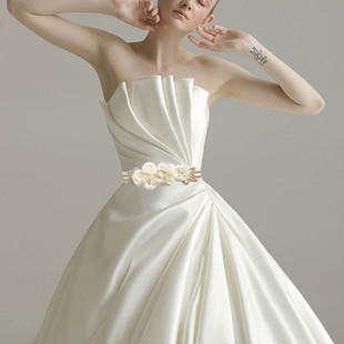 新娘婚纱丝巾腰带2022时尚玫瑰，花朵珍珠晚会，伴娘礼服装饰配饰