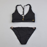 澳洲冲浪品牌One*l性感黑色小胸聚拢比基尼bikini女泳衣带胸垫