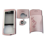 诺基亚N72手机外壳 含前壳 镜面 镜头盖 镜头圈 后盖 粉红色