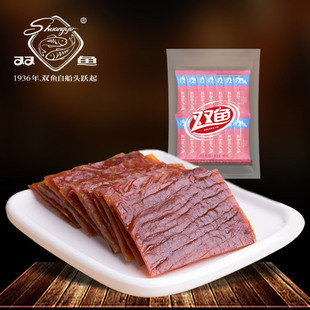 双鱼牌猪肉脯358g靖江特产休闲零食，猪肉铺散称独立小包装猪肉干片