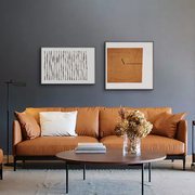 现代橙色极简艺术客厅背景墙挂画抽象简约餐厅装饰画卧室床头壁画