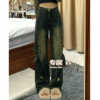 设计感bf宽松慵懒风工装，牛仔裤女小个子150cm显高显瘦阔腿直筒裤
